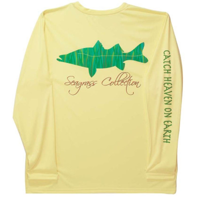 iBig Seagrass Snook Performance Long Sleeve Shirt – Canary – X-Large