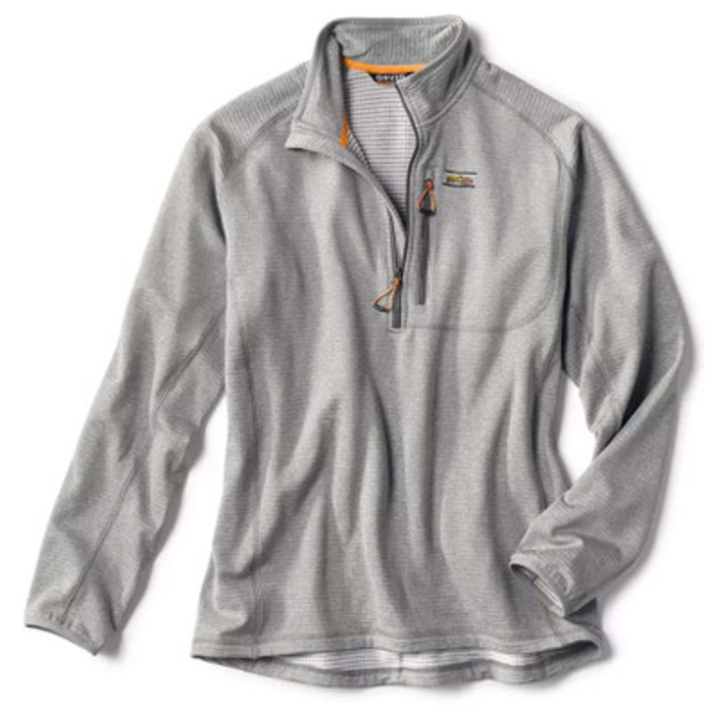 Orvis Horseshoe Hills 1/4 Zip Fleece – Heather Grey – Large