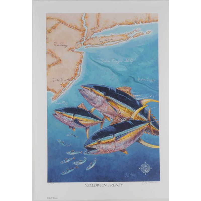Penn Jeff Weese YellowFin Frenzy Print