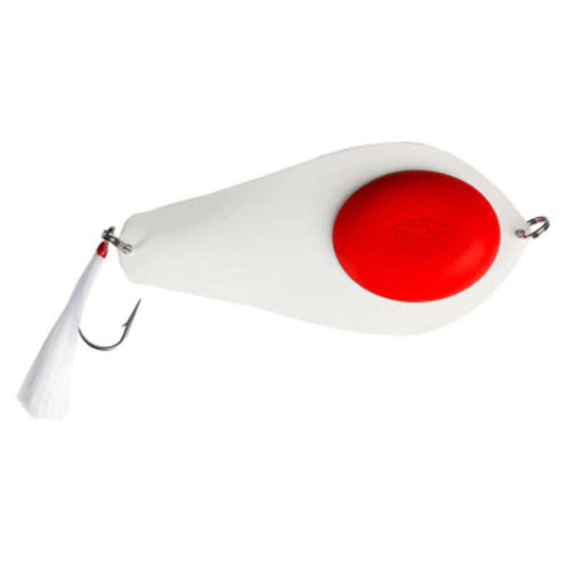 Wolfpack Tackle Bunker Spoon – 16oz – White with Red