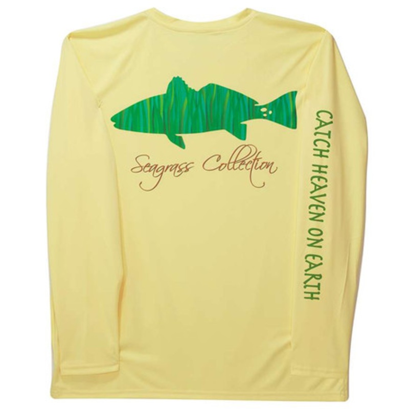 iBig Seagrass Redfish Performance Long Sleeve Shirt – Canary – Large