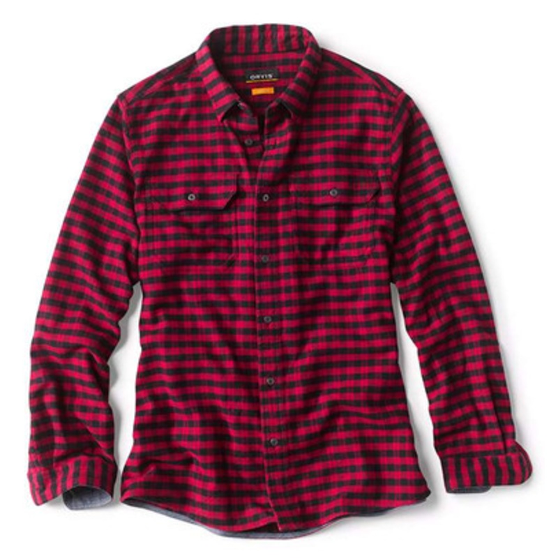 Orvis Mid Mountain Tech Flannel Shirt – Cardinal – Large