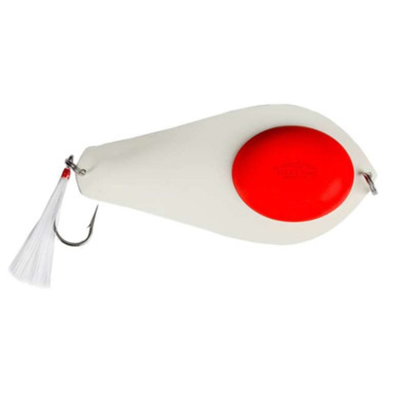 Wolfpack Tackle Bunker Spoon – 16oz – Bone with Red
