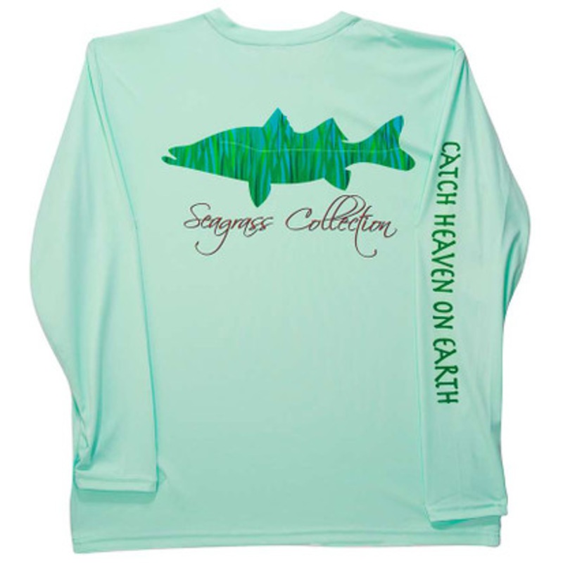 iBig Seagrass Snook Performance Long Sleeve Shirt – Seafoam – 2X-Large