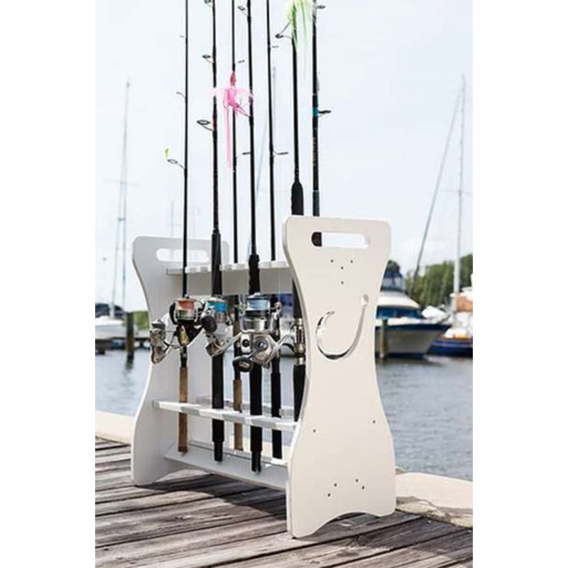 Sea Racks Rod Rack – Hook Cut-Out White
