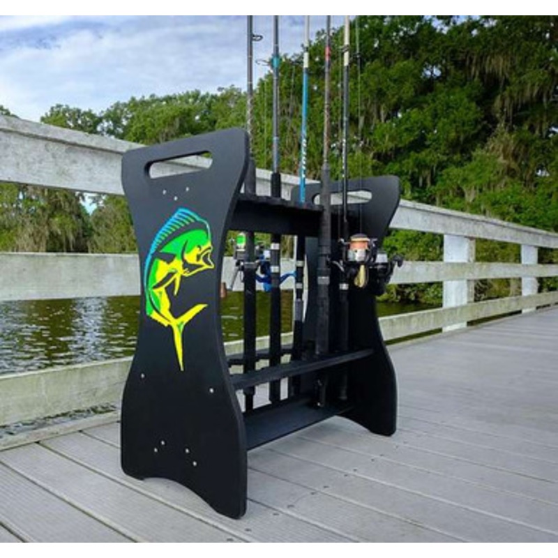 Sea Racks Rod Rack – Tri-Color Mahi Black