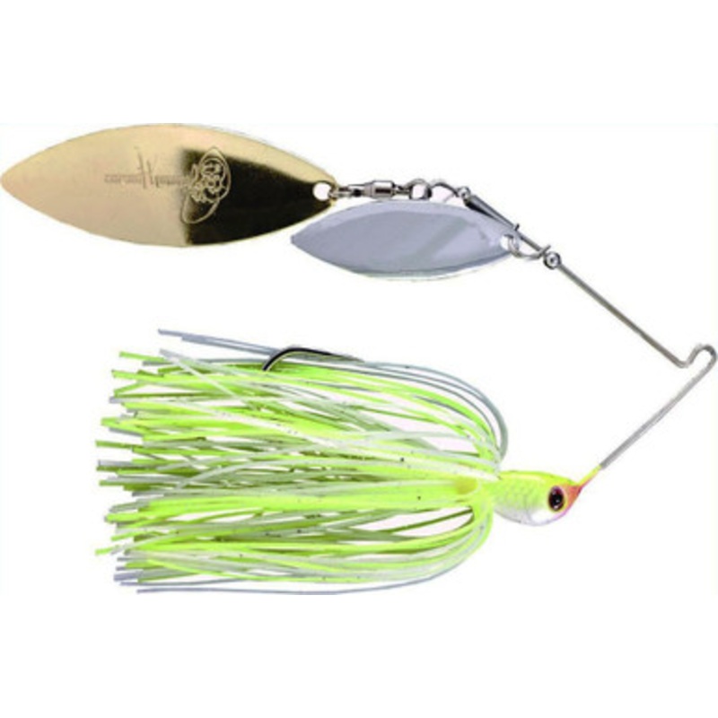 Luck-E-Strike Jimmy Houston DW Spinnerbait – 3/8oz – White/Chart