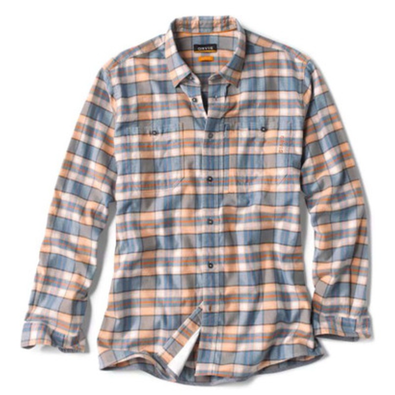 Orvis Flat Creek Tech Flannel Shirt – Harvest Gold – Large