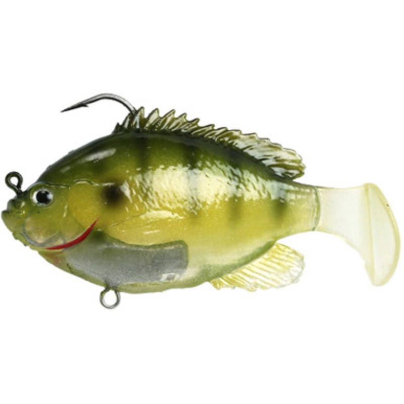 FishLab Bio Gill Rigged Soft Swimbait – 5in – Ghost Bluegill