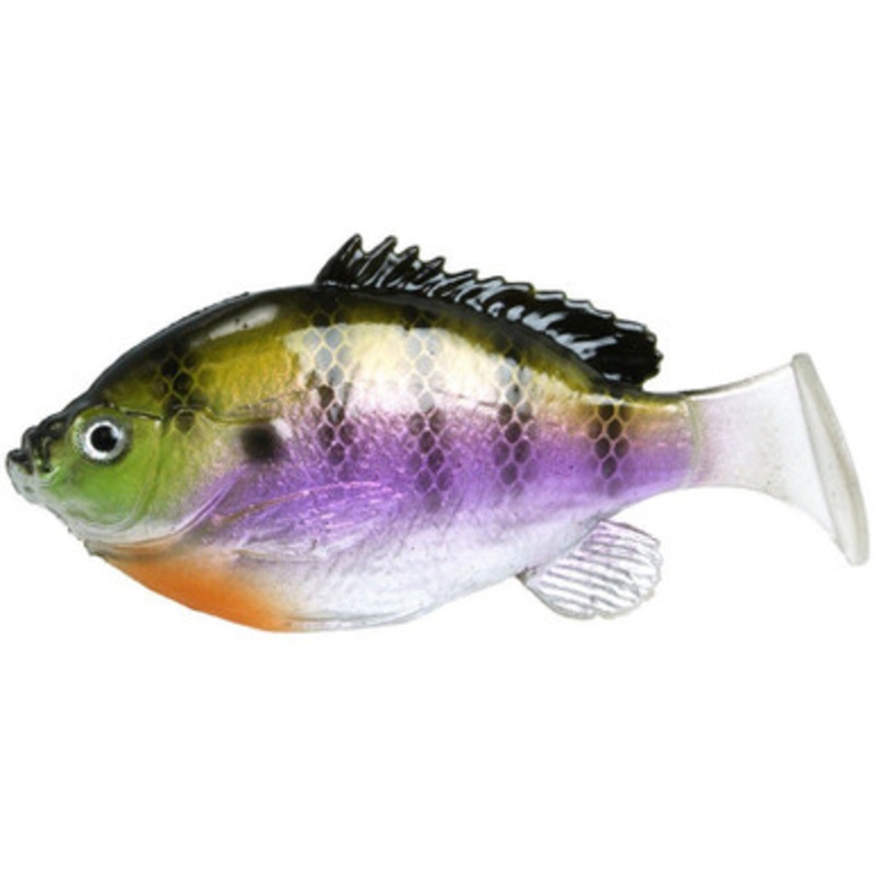 FishLab Bio Gill Weedless Soft Swimbait – 4-5/8in – Dark Bluegill