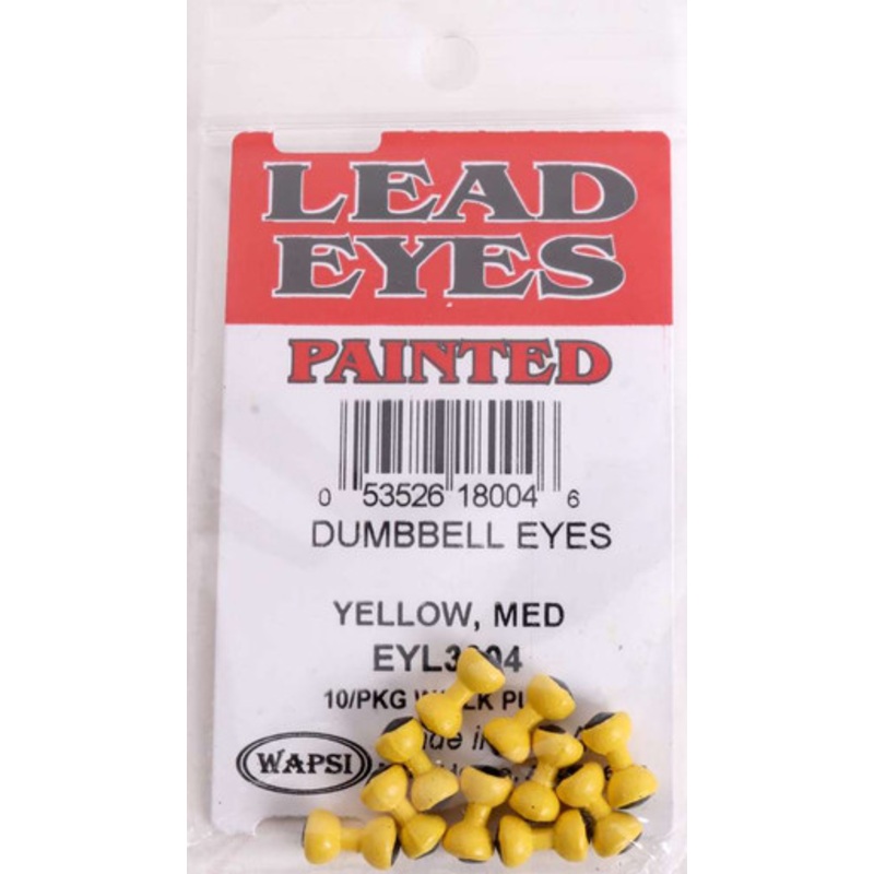 Wapsi Lead Eyes Painted Dumbbell Eyes – Yellow