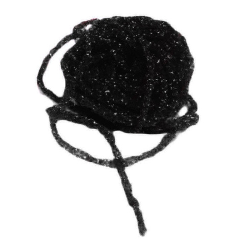 Hareline Dubbin Dyed Pearl Diamond Braid – Black