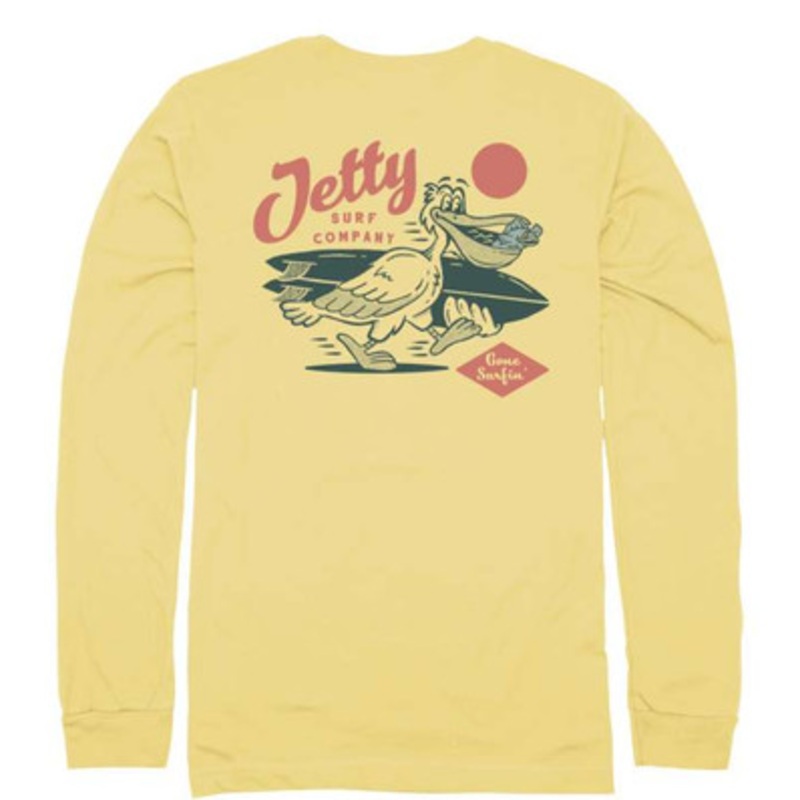 Jetty Pelican Long Sleeve T-Shirt – Blonde – Large