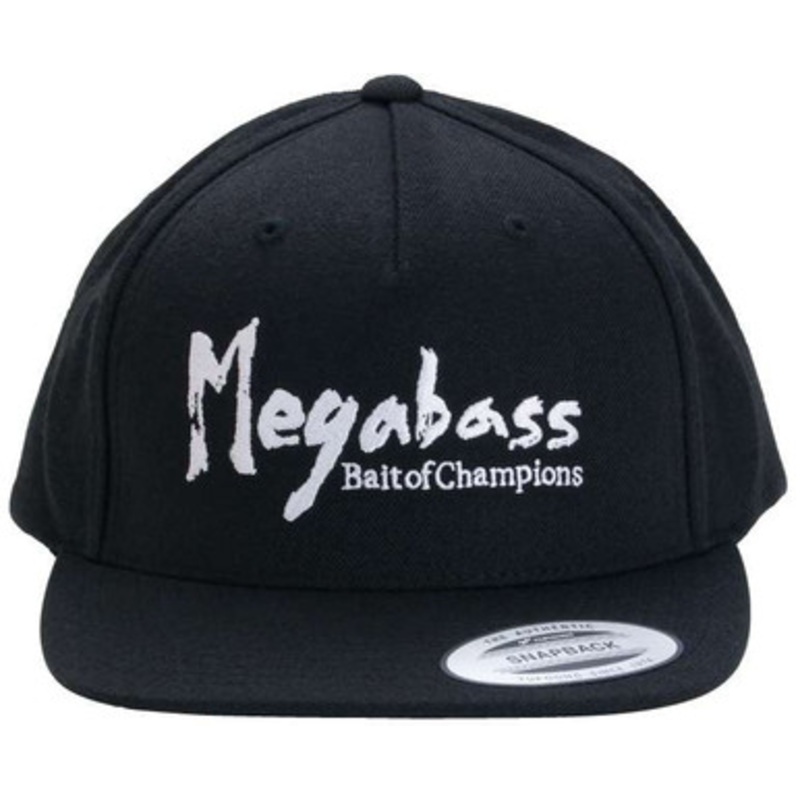 Megabass Brush Snapback Hat – Black/White