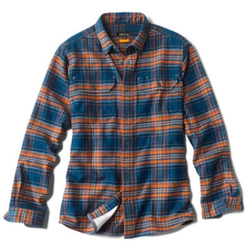 Orvis Mid Mountain Tech Flannel Shirt – Burnt Orange – X-Large