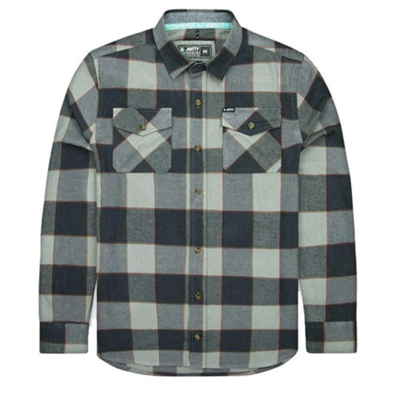 Jetty Breaker Flannel Shirt – Grey – Large