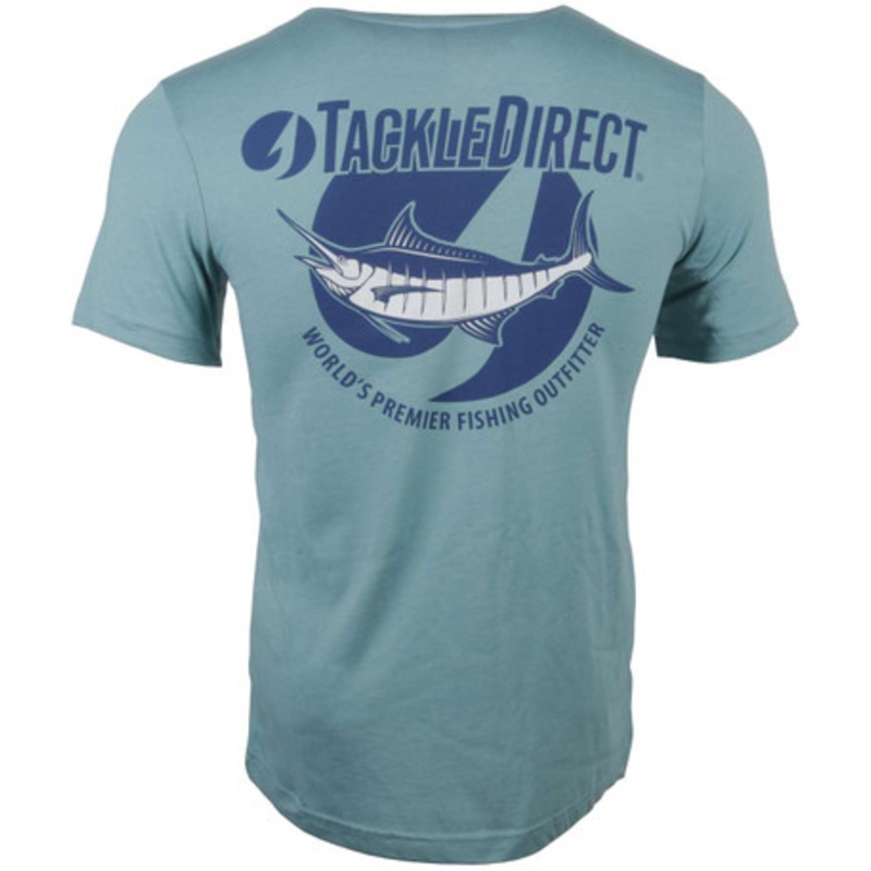 TackleDirect Marlin Short Sleeve T-Shirt – Heather Ocean Blue – Small