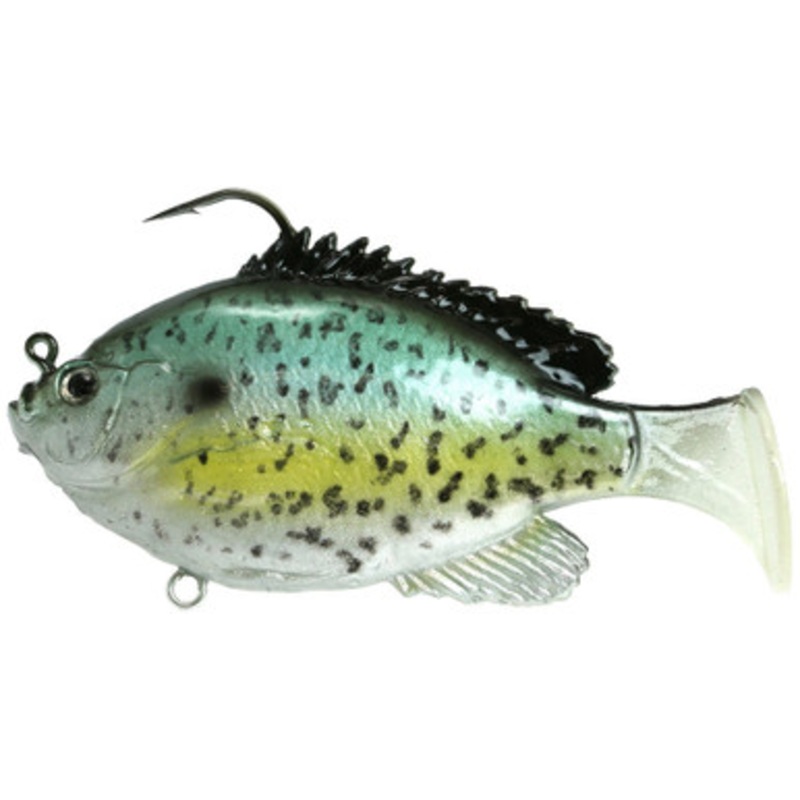 FishLab Bio Gill Rigged Soft Swimbait – 4in – Black Crappie
