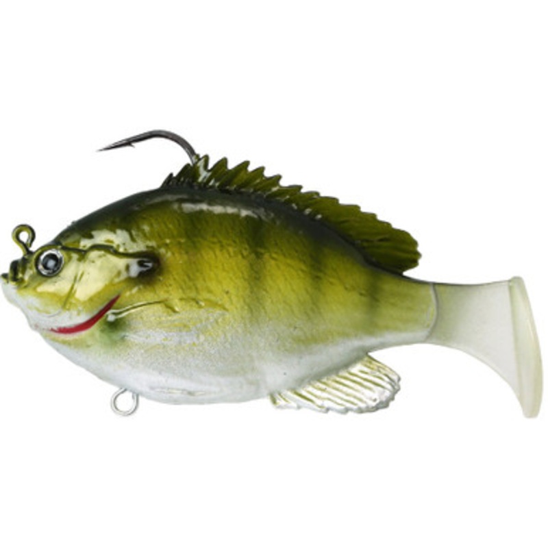 FishLab Bio Gill Rigged Soft Swimbait – 4in – Light Bluegill
