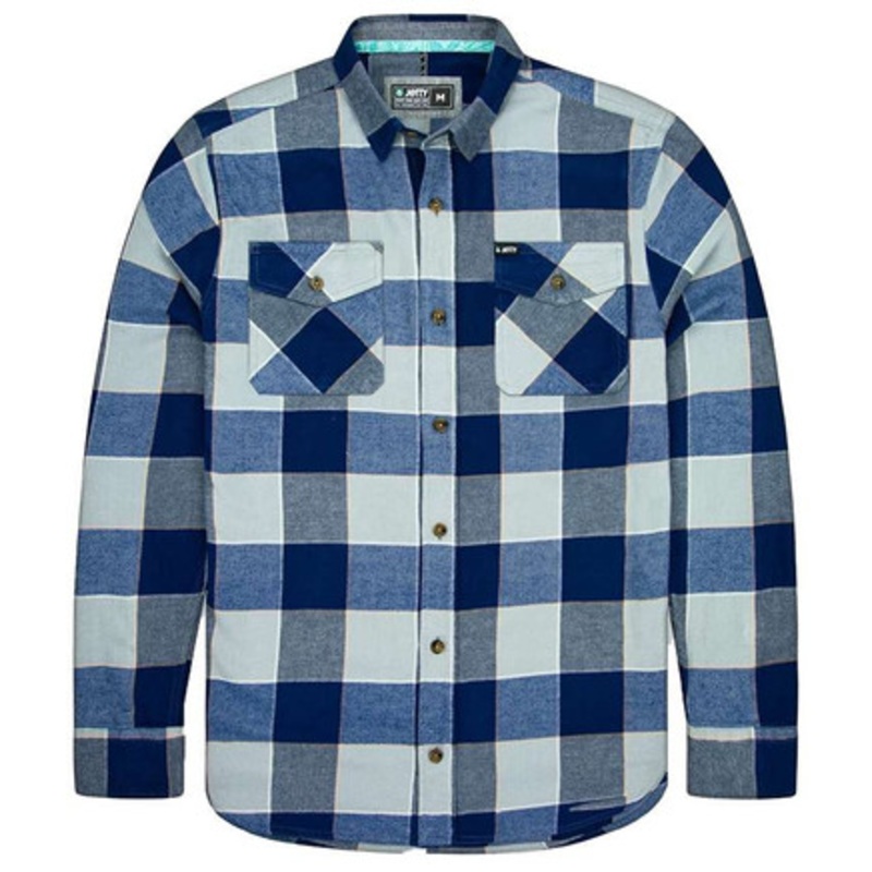 Jetty Breaker Flannel Shirt – Light Blue – X-Large