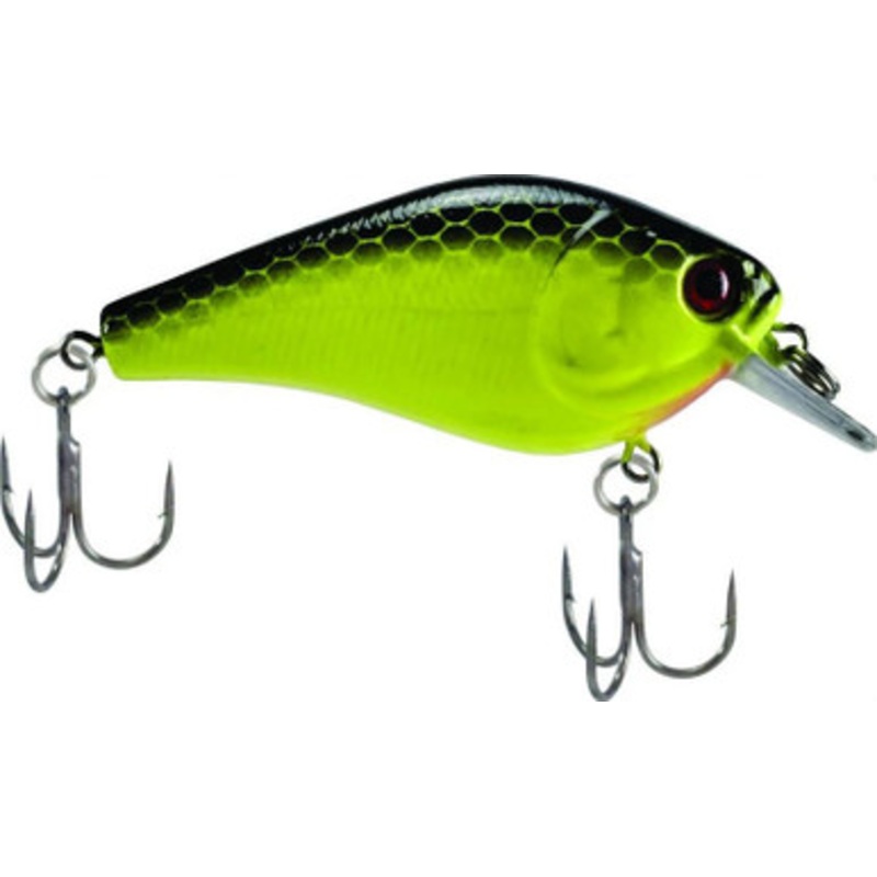 Luck-E-Strike RC2 Series 3 Rattling Squarebill – Black Chartreuse