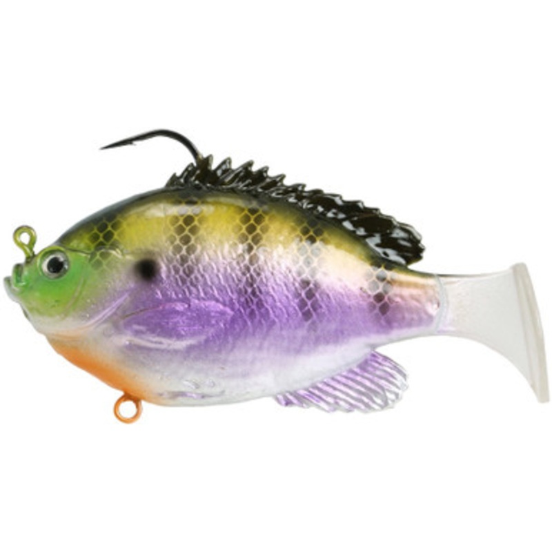 FishLab Bio Gill Rigged Soft Swimbait – 5in – Dark Bluegill