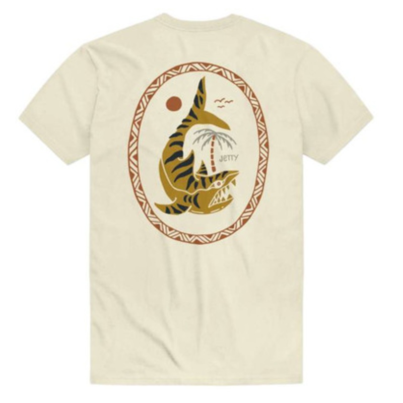 Jetty Tigershark Short Sleeve T-Shirt – Natural – X-Large