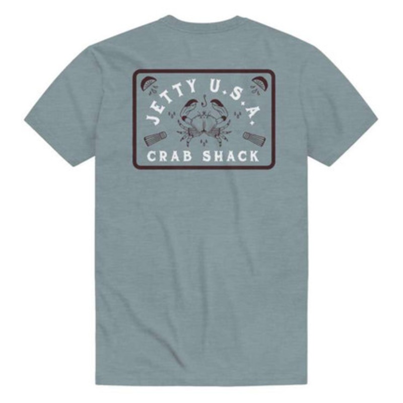 Jetty Crabshack Short Sleeve T-Shirt – Fog – X-Large