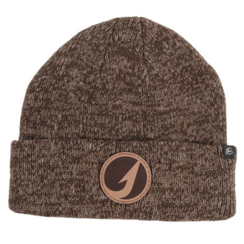 TackleDirect Cuffed Beanie with TD Logo Patch – Brown