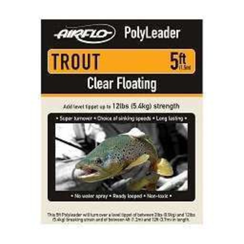 Airflo Trout 5ft PolyLeader Clear Hover