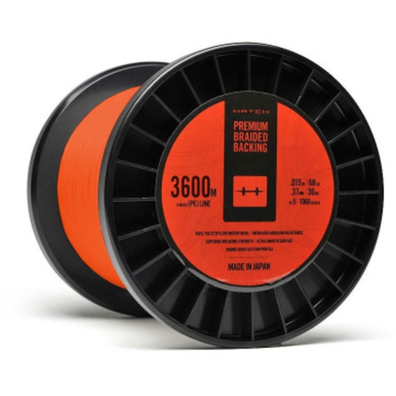 Hatch HB3600M-O Premium Braided Fly Line Backing – 3600M – Orange