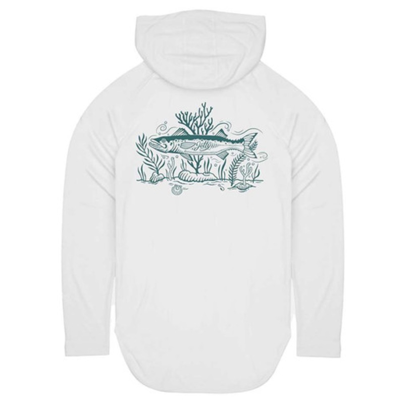 Jetty Riverbed UV Hoodie – White – Small
