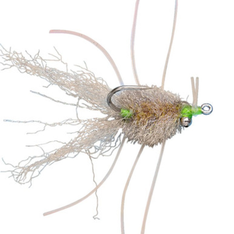Enrico Puglisi Micro Crab Saltwater Fly w/ Bead Chain Eye – #8wg Sand