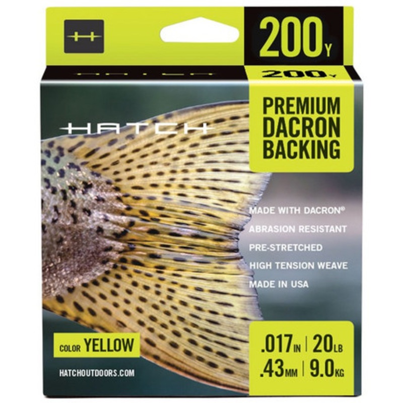 Hatch HDB200Y-20LB Premium Dacron Backing – 20 lb X 200 yd – Yellow
