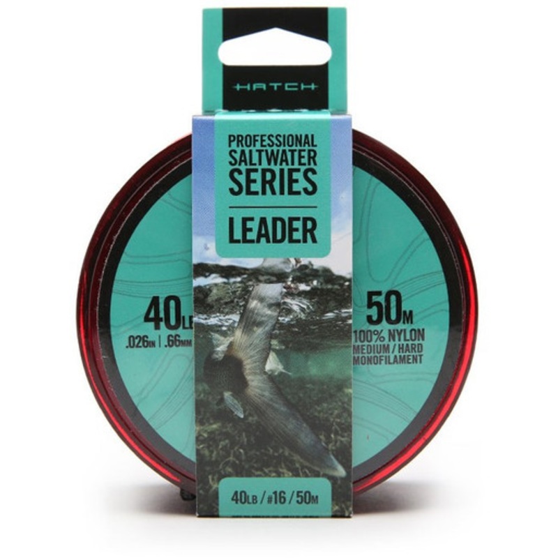 Hatch HMLM-H50-40LB Professional SS Med/Hard Mono Leader – 50M – 40lb