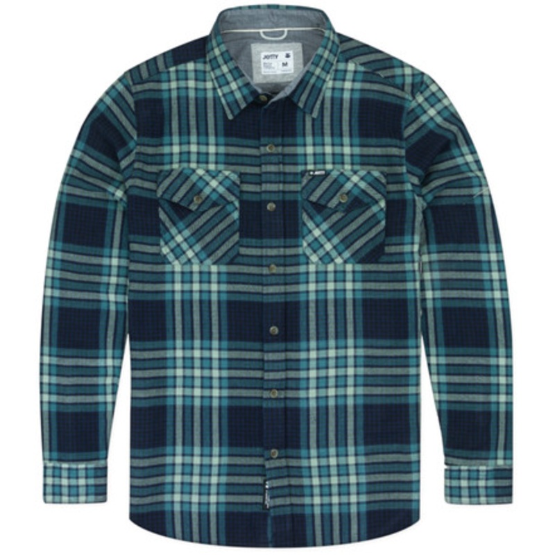 Jetty Arbor Heavy Flannel Shirt – Blue – X-Large