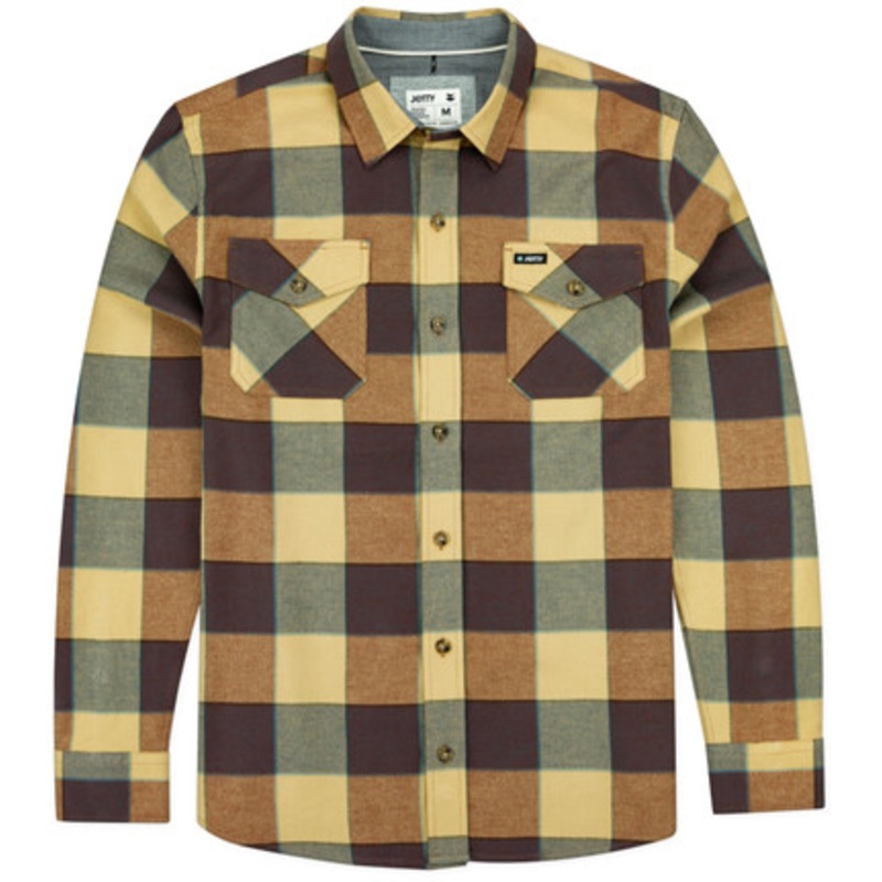 Jetty Breaker Classic Flannel Shirt – Brown – Large