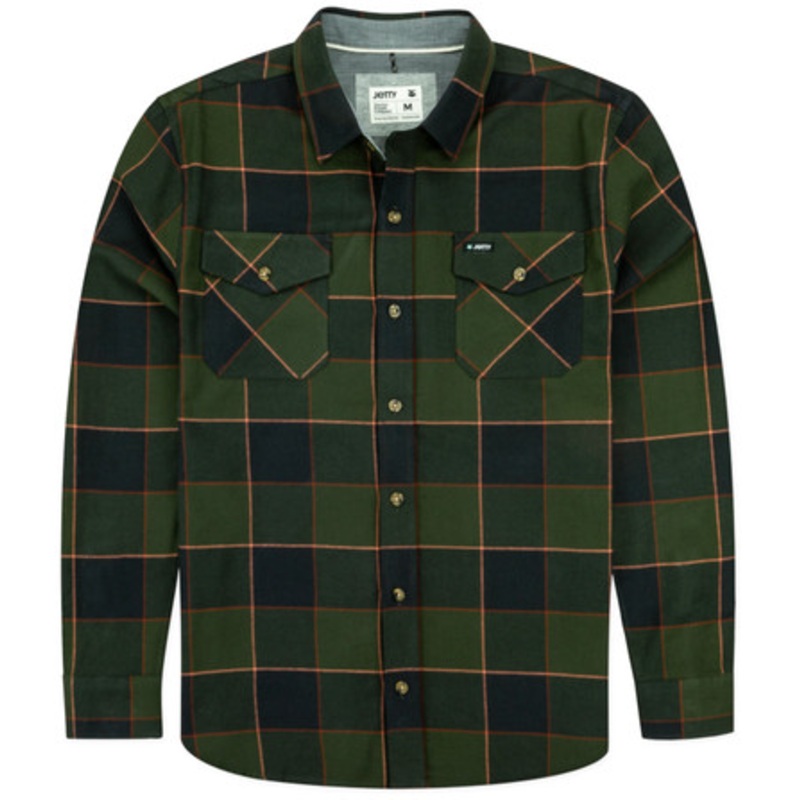 Jetty Breaker Classic Flannel Shirt – Military – 2X-Large