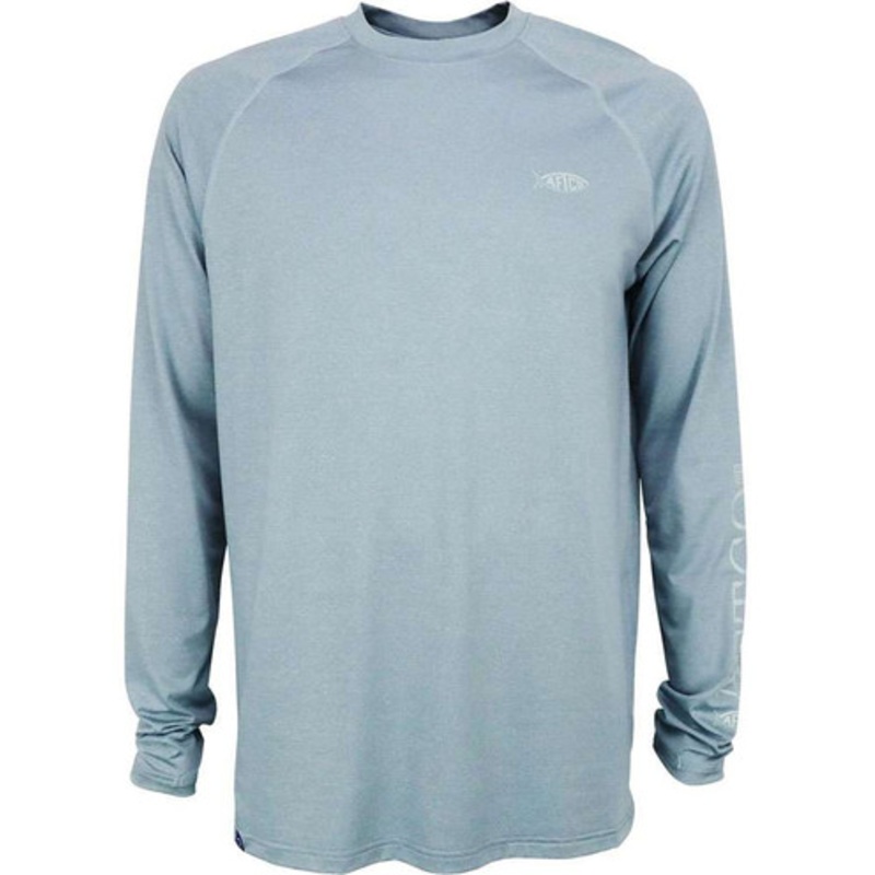 Aftco Yurei Performance Long Sleeve Shirt – Slate Heather – Large