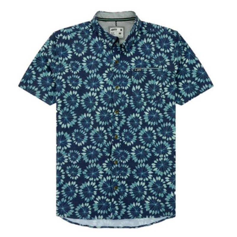 Jetty Garwood Woven Shirt – Blue – Medium