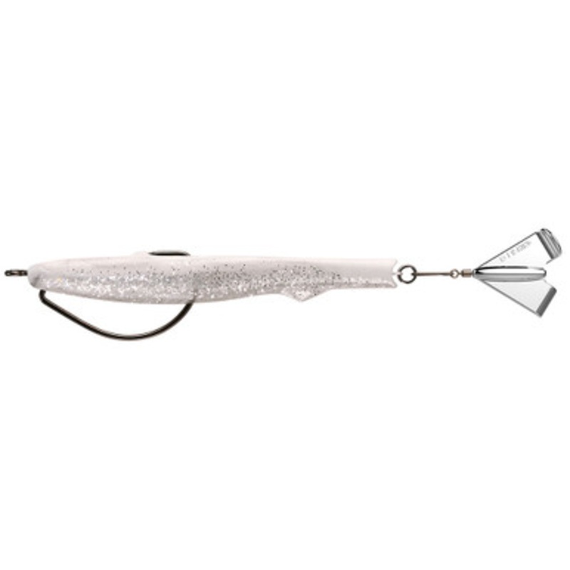 13 Fishing Motor Boat Swimbait – 5in – Smoke/Mirrors