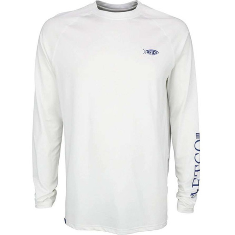Aftco Yurei Performance Long Sleeve Shirt – White – X-Large