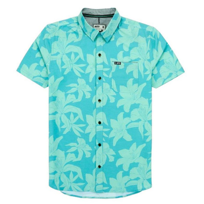 Jetty Garwood Woven Shirt – Teal – X-Large