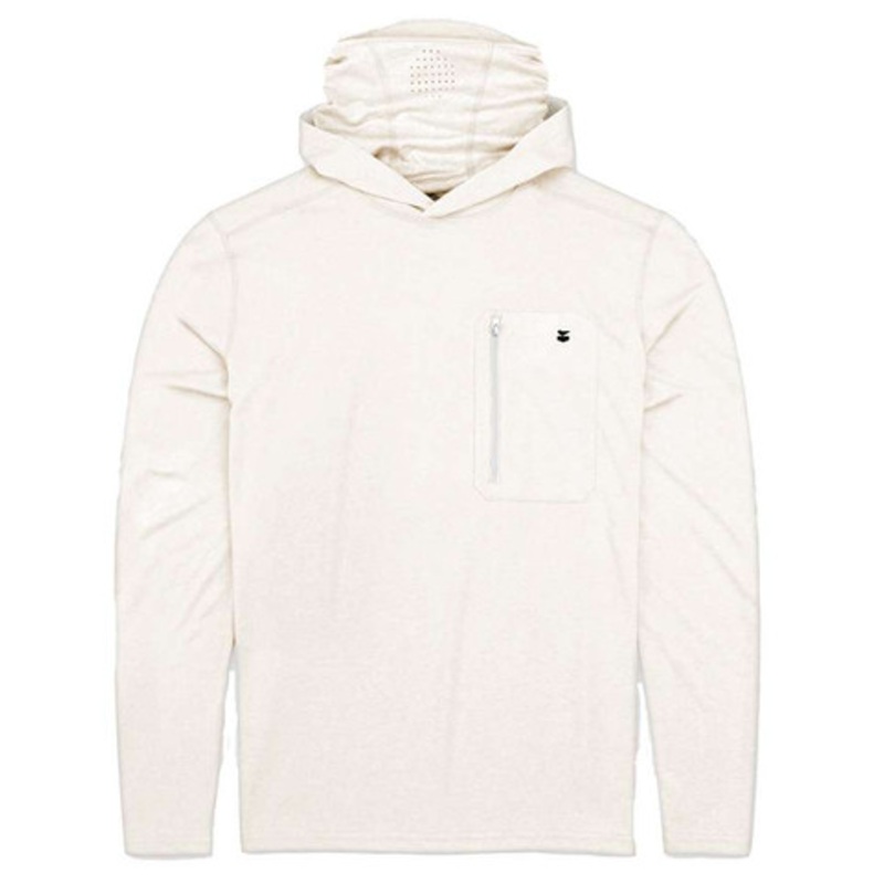 Jetty Skiff UV Hooded Long Sleeve Shirt – White – Medium