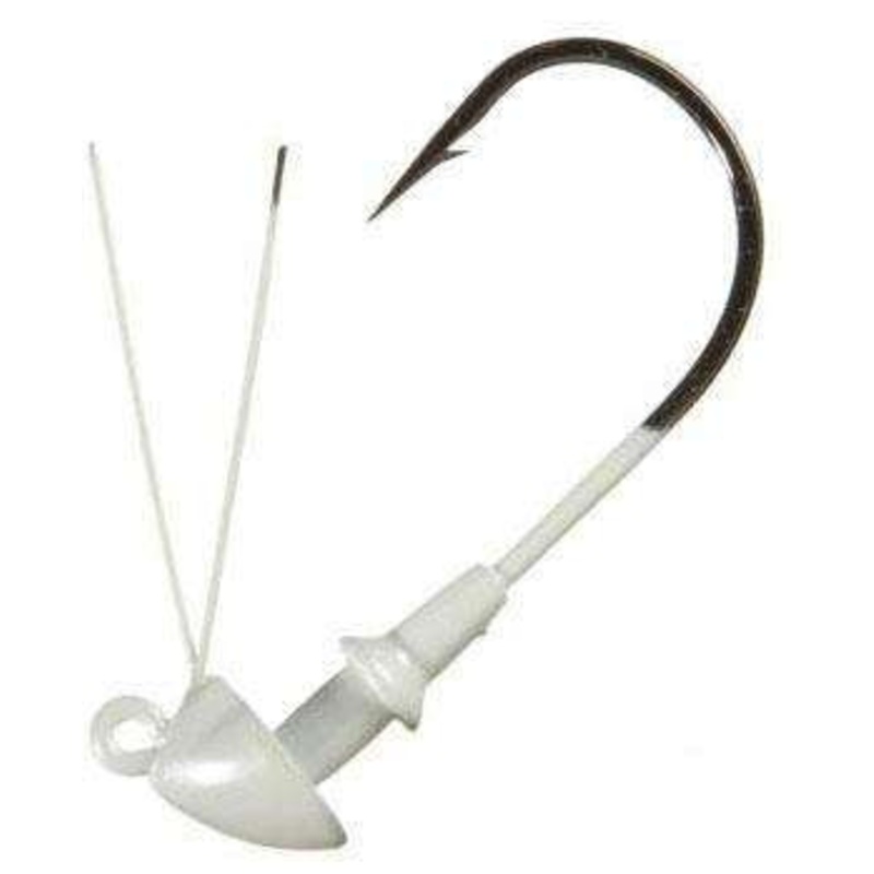 Buckeye JWWP12 J-Will Weedless Swimbait Head – Pearl – 1/2 oz.