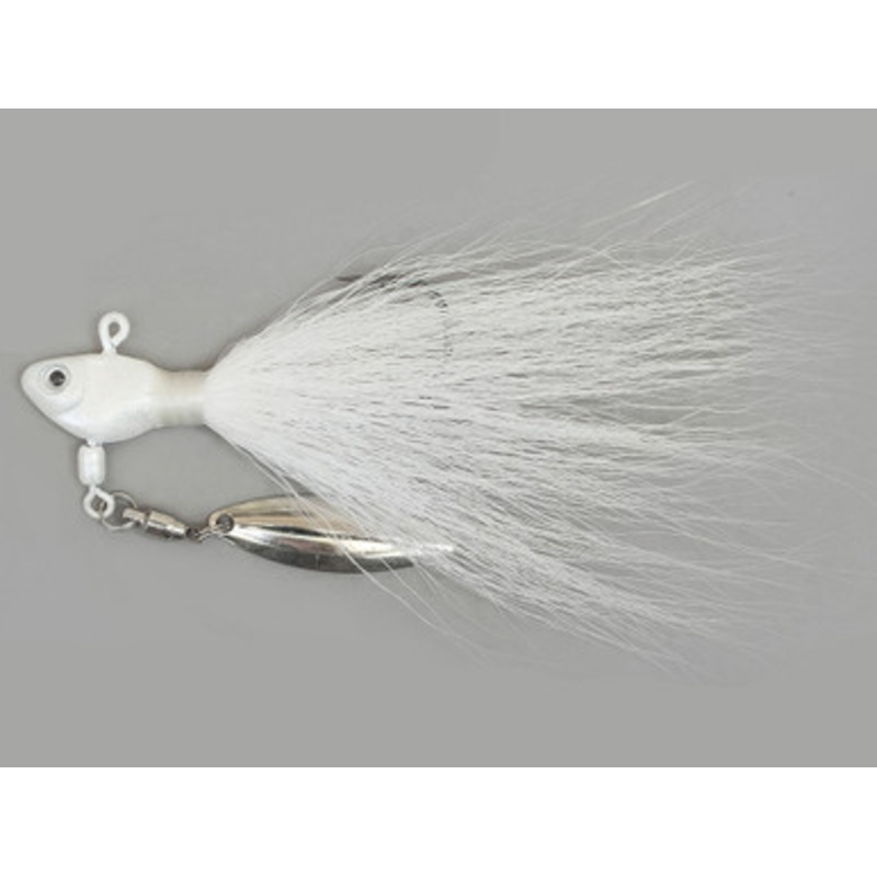 Fish Head Bucktail Spin – 1/2oz – Raw Shad