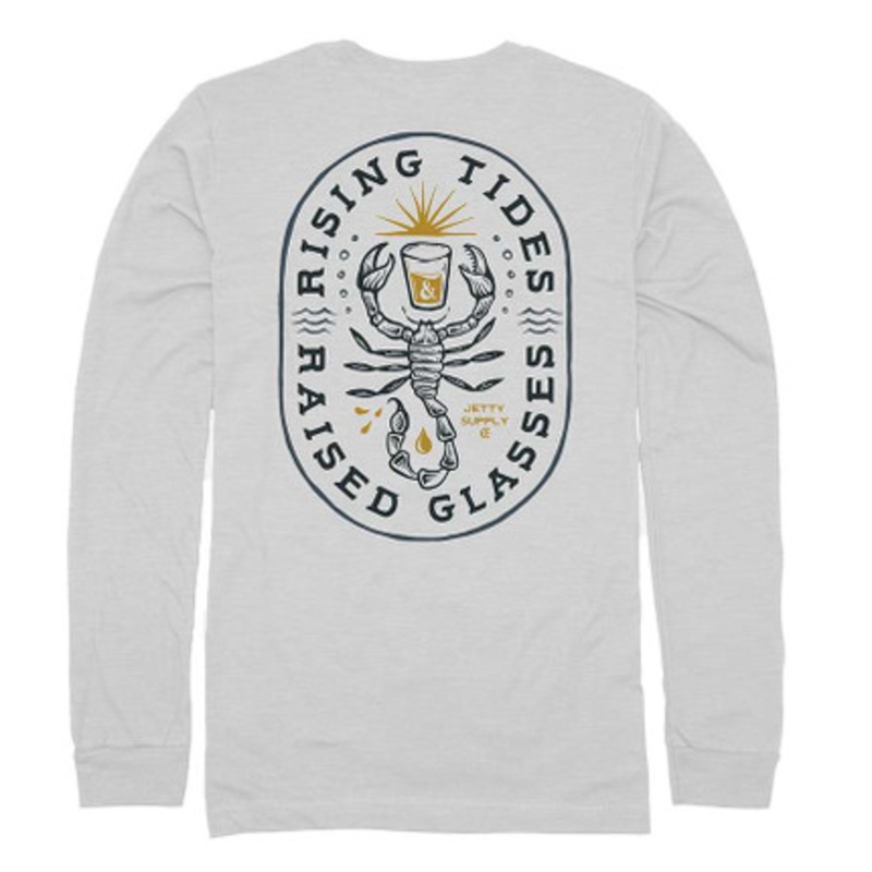 Jetty Scorpion Long Sleeve T-Shirt – Ash – 2X-Large