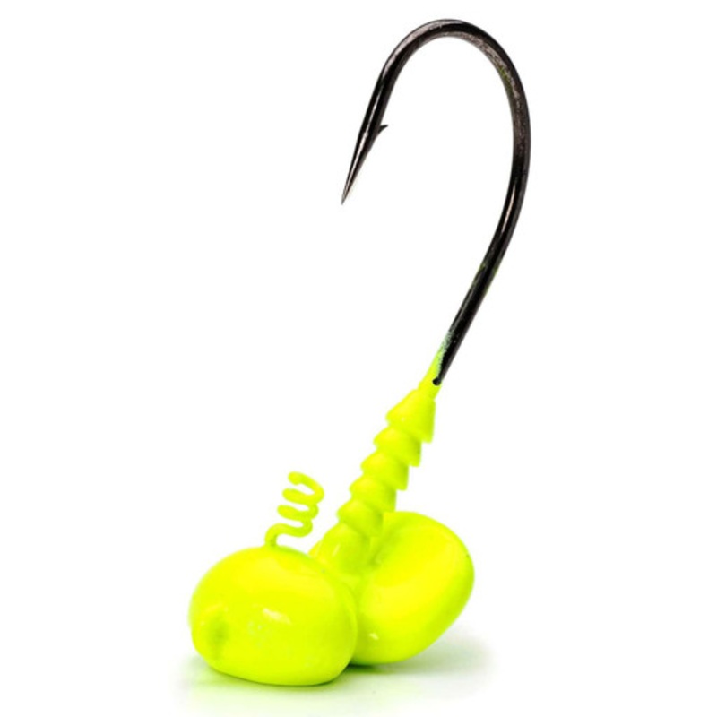 MegaStrike ShakE2 Pro Series Shakey Head Jigs 4pk 3/16oz C Chartreuse