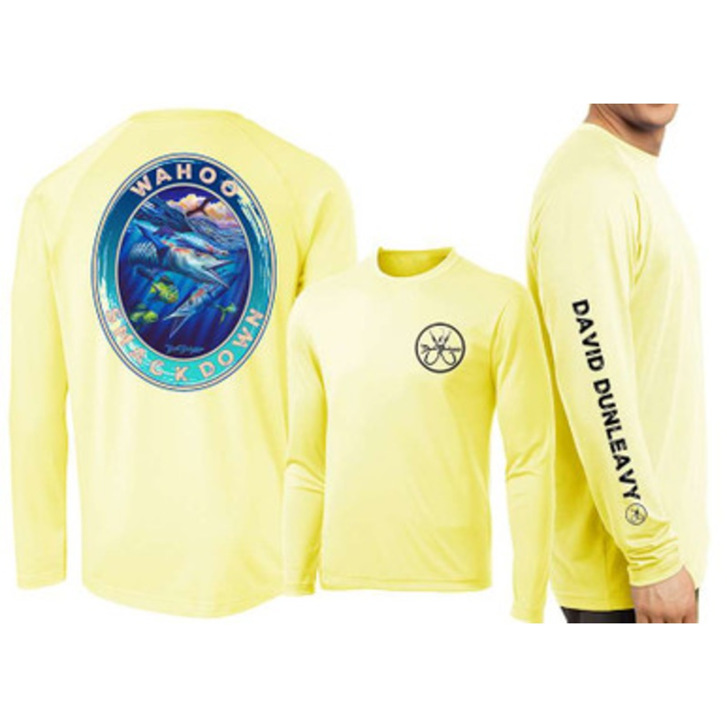 David Dunleavy Wahoo Smackdown Long Sleeve Shirt – Yellow – X-Large