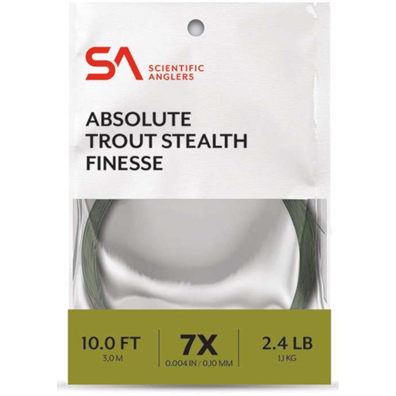 Scientific Anglers Absolute Trout Stealth Finesse Leader – 10ft – 4X
